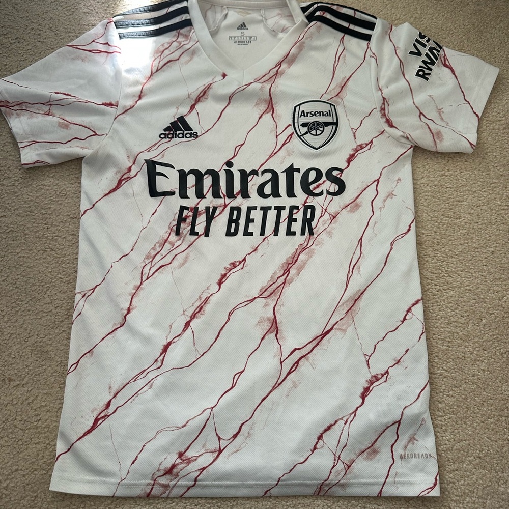 Adidas Kids Arsenal White and Red Shirt